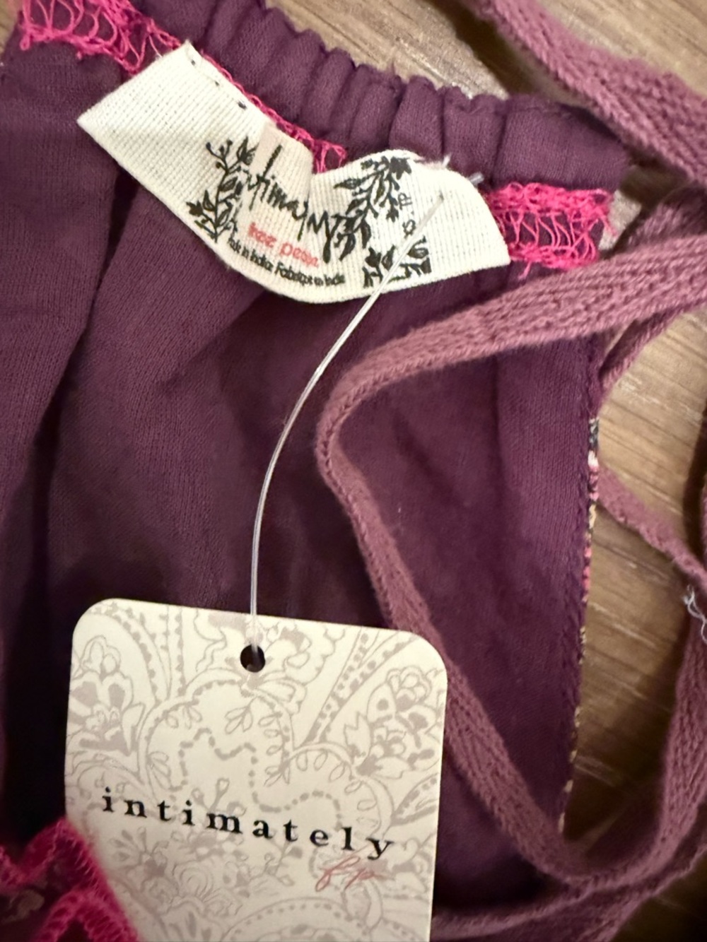 Free People Tangled Lights Ruffle Pajamas Plum - Picture 5 of 11